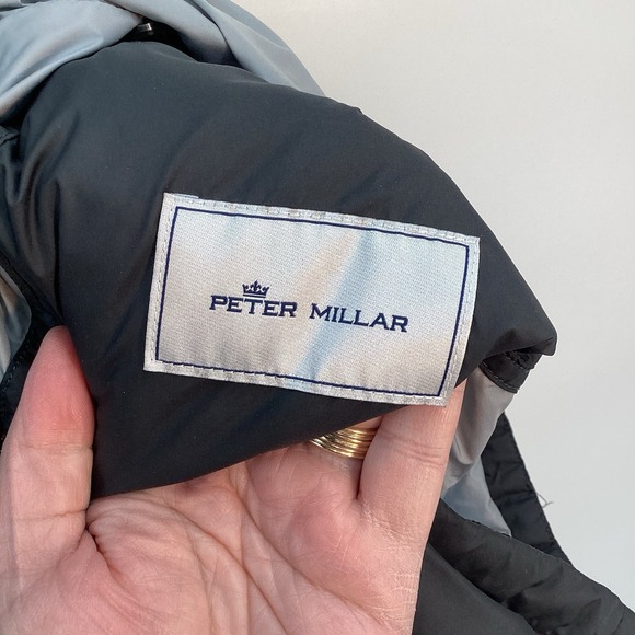 Men's Peter Millar Willamette Quilted Vest Charcoal Medium - Picture 6 of 8